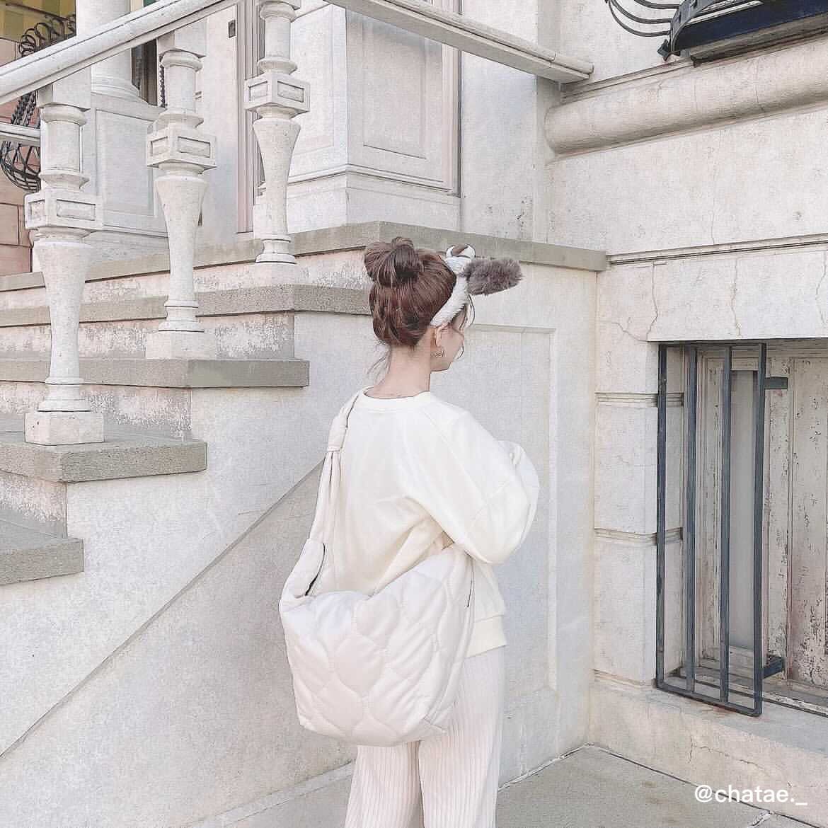 Quilted casual tote bag 0189