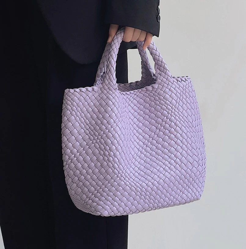 Braided leather handbag 0896