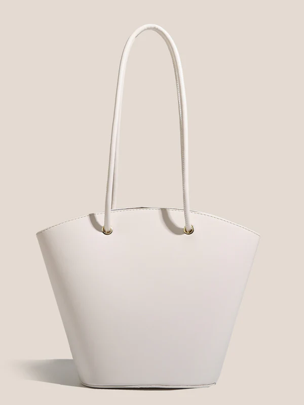 Bucket-shaped faux leather handbag 0837