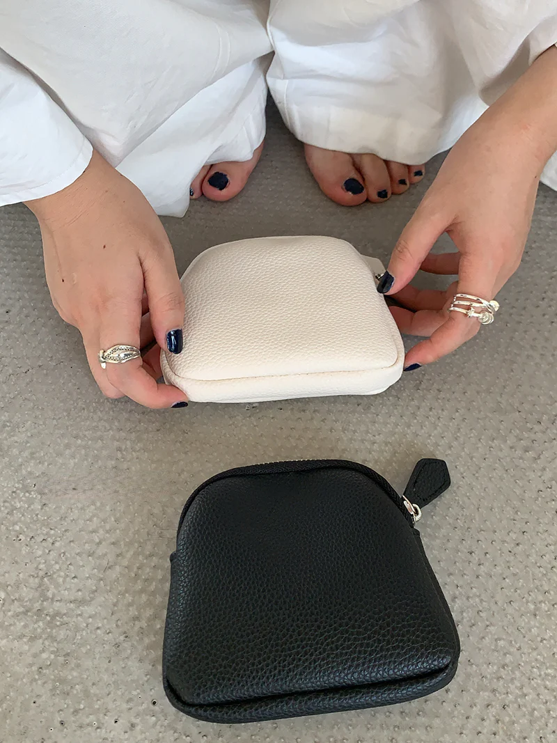 Real leather style small pouch 0615