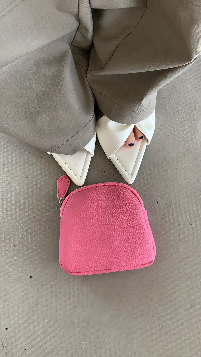 Real leather style small pouch 0615