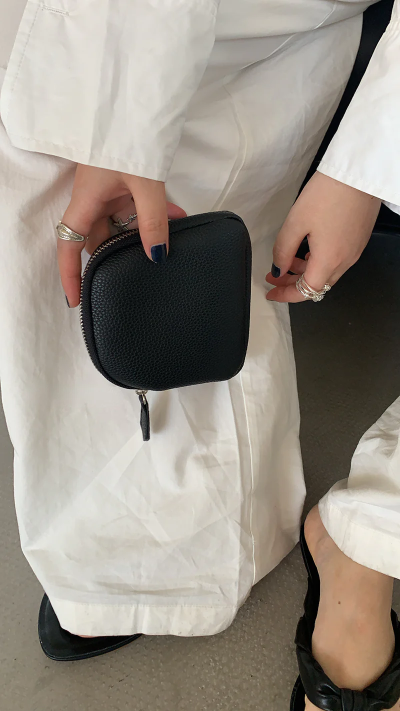 Real leather style small pouch 0615