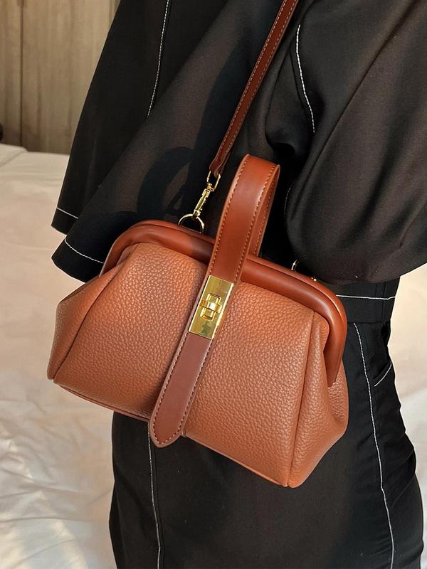 Women's Minimalist Plain Patchwork DesignDome Handbag