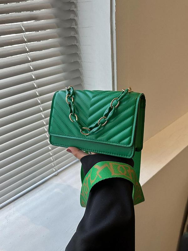 Women's Fashionable Solid Color PU LeatherCrossbody Bag