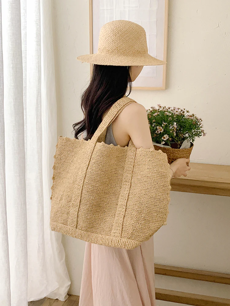 Soft Raffia Woven Summer Straw Shoulder Bag